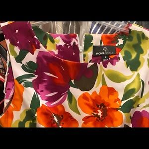 Colorful flower print dress